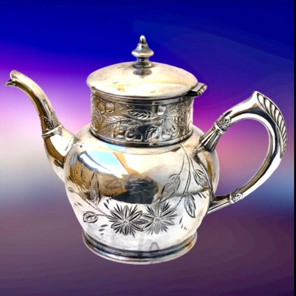 Antique C Rogers & Bros Tea Coffee Set Sugar & Creamer 4 Pieces Silverplate - Picture 7 of 16